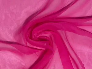 100% Silk Chiffon 45" Iridescent Pink