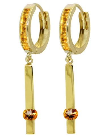 1.35 Carat 14K Solid White Gold Light As Light Citrine Earrings