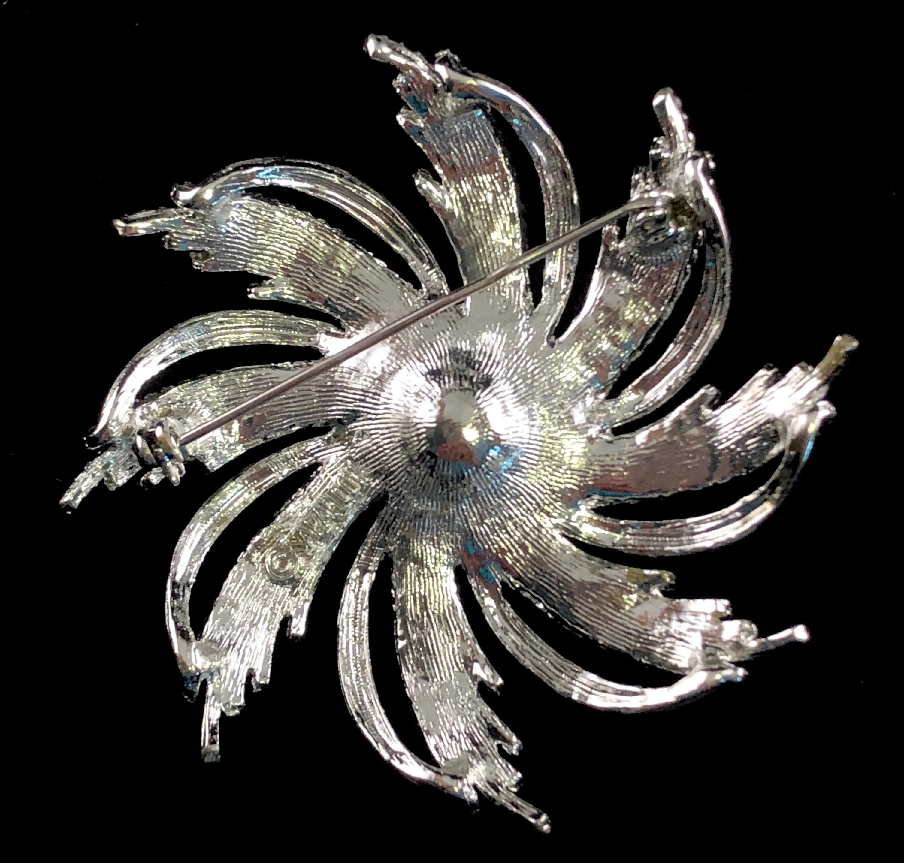 1969 Sarah Coventry Silvery Sunburst Brooch