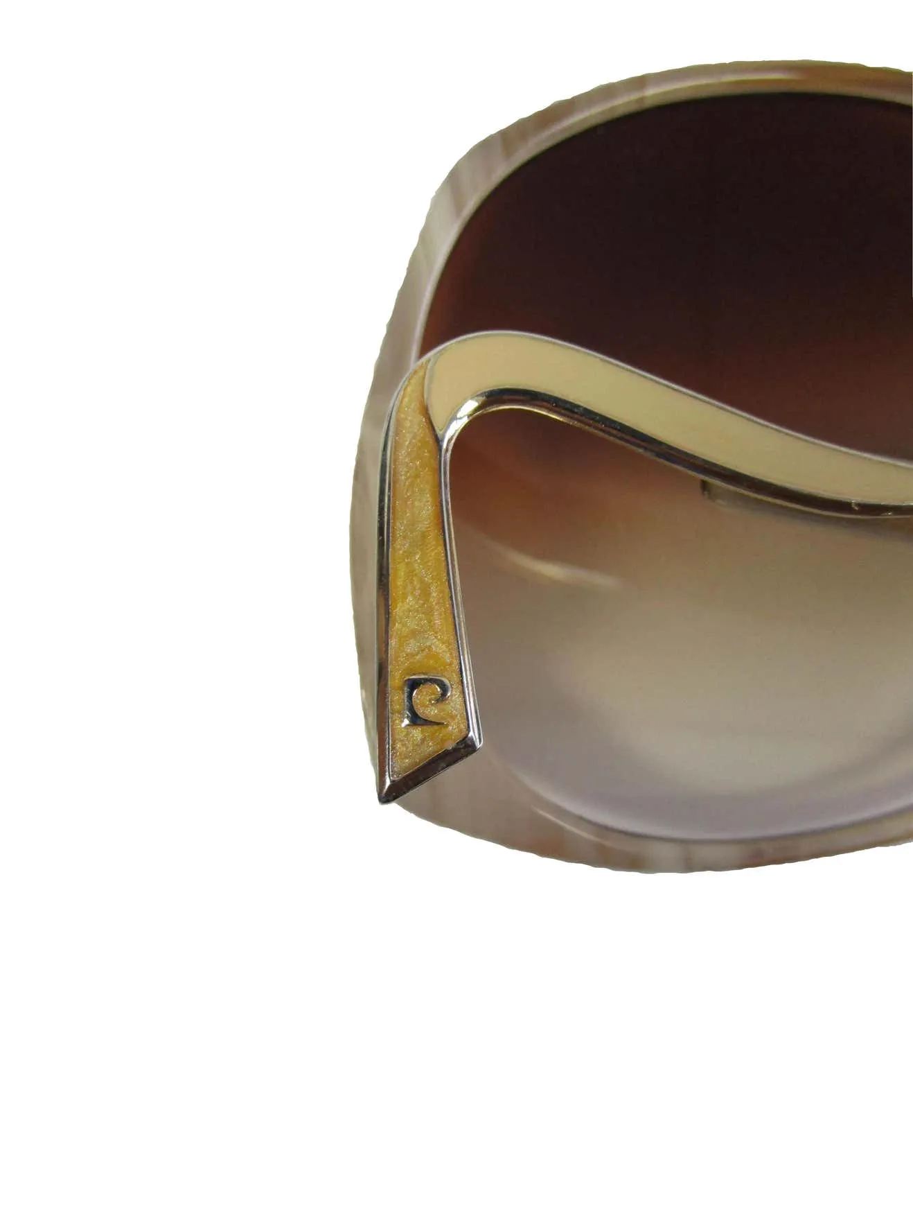 1970's Fantastic Pierre Cardin Amber Lens and Ivory Framed Sunglasses