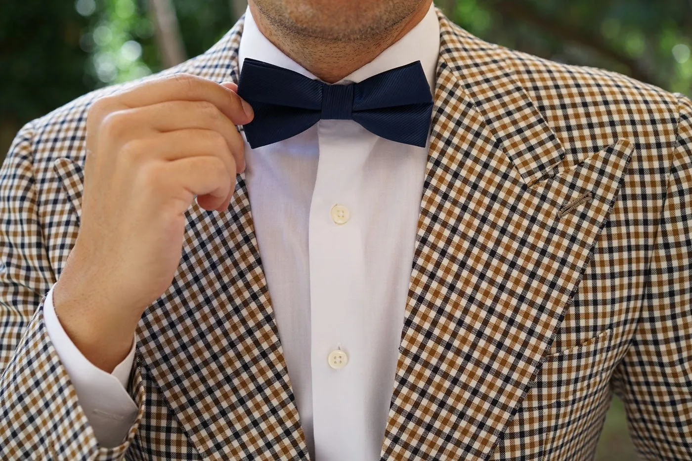 Admiral Navy Blue Twill Bow Tie