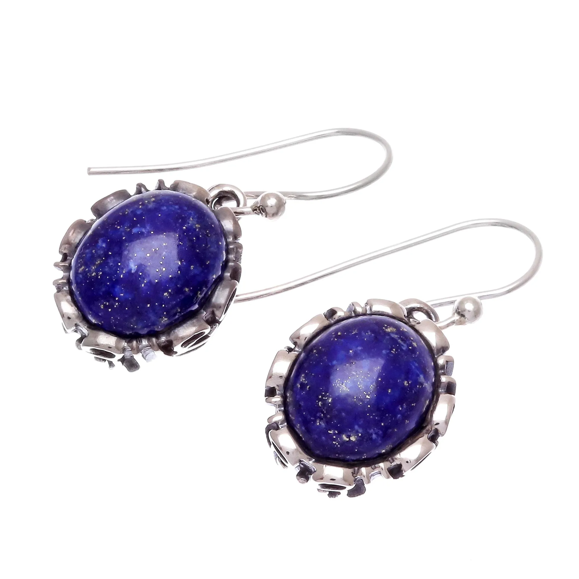 Alluring in Blue Lapis Lazuli Sterling Silver Dangle Earrings