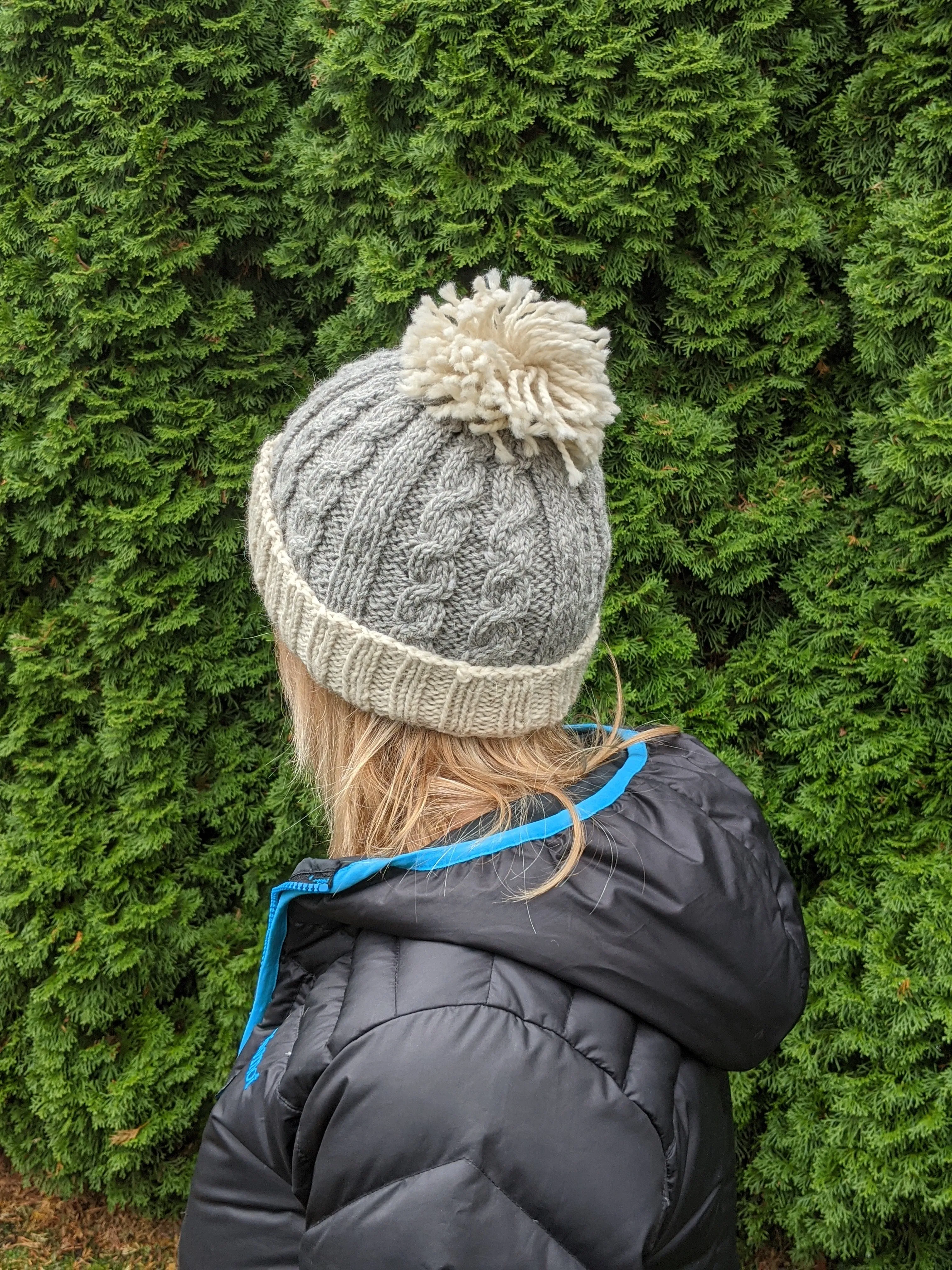 Alpaca Hat with Pompom and Fleece Lining