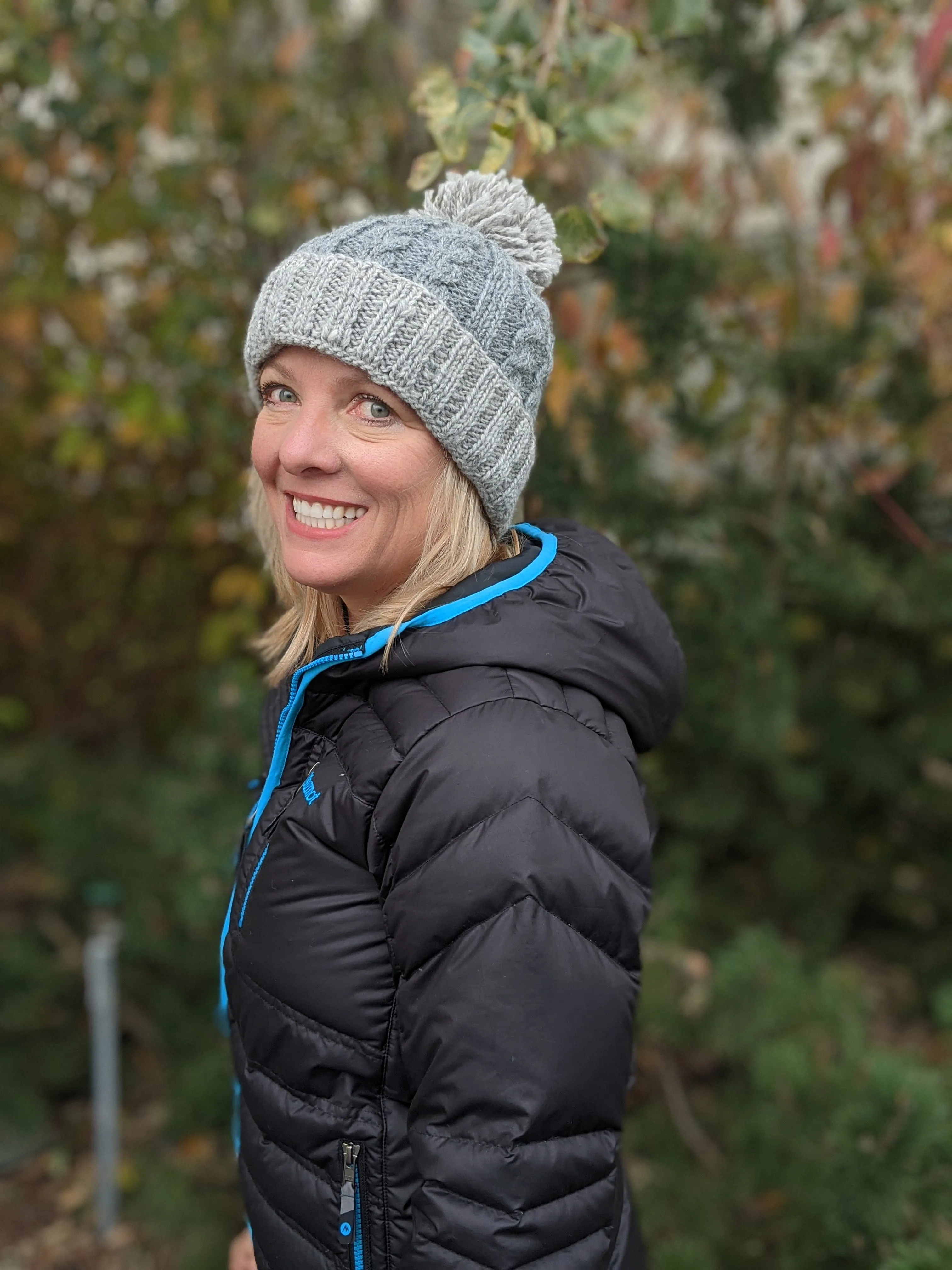 Alpaca Hat with Pompom and Fleece Lining