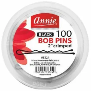 Annie: 100 Ball Tipped Bob Pins Crimped 2"  #3324