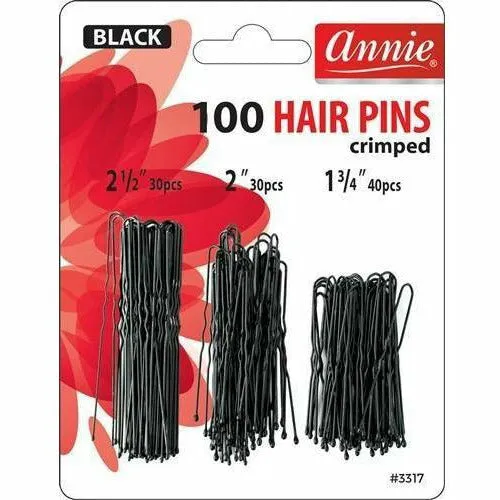 Annie: 100 Hair Pins Crimped #3317