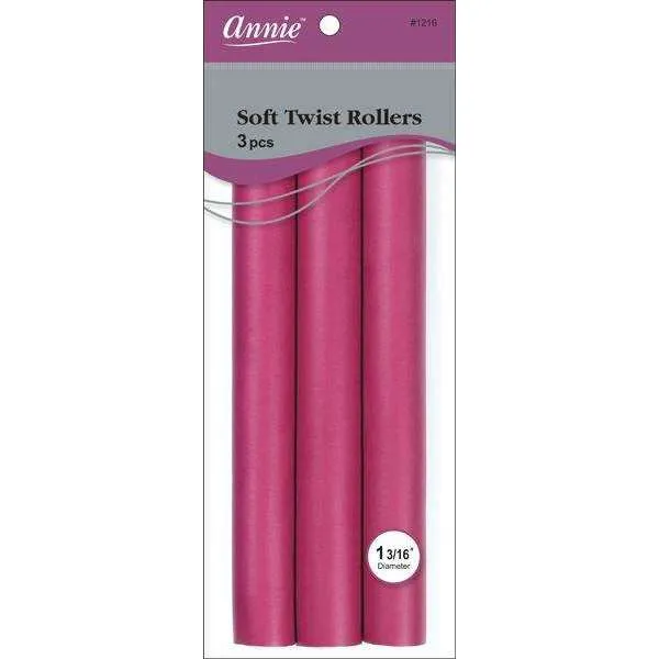 Annie Soft Twist Rollers 1 3/16" XL Plum (3pcs)