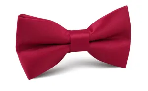 Apple Maroon Satin Bow Tie