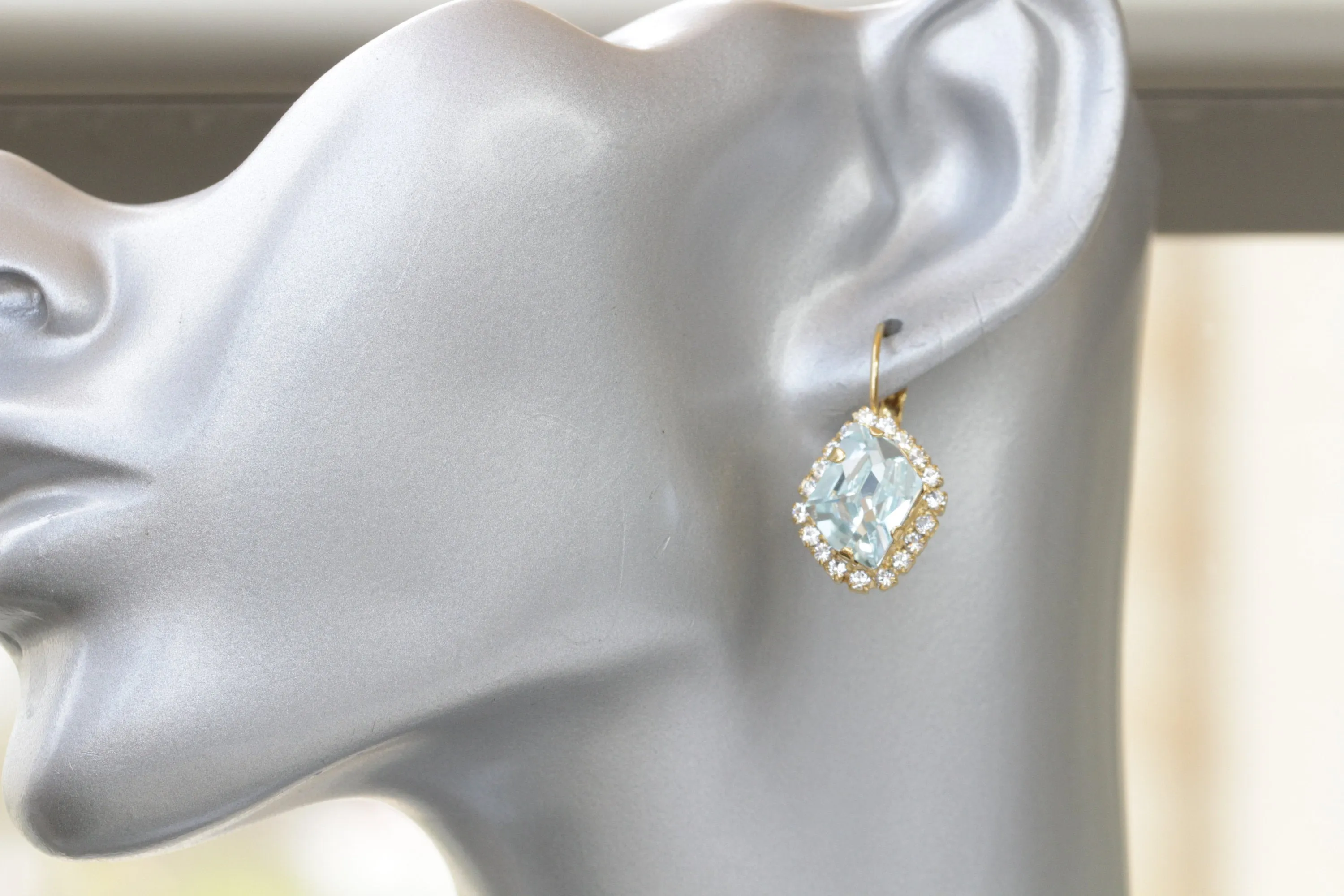 AQUAMARINE DROP EARRINGS