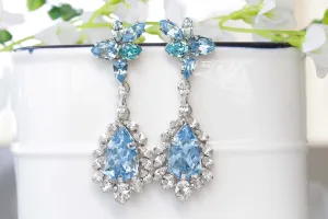 AQUAMARINE LONG EARRINGS