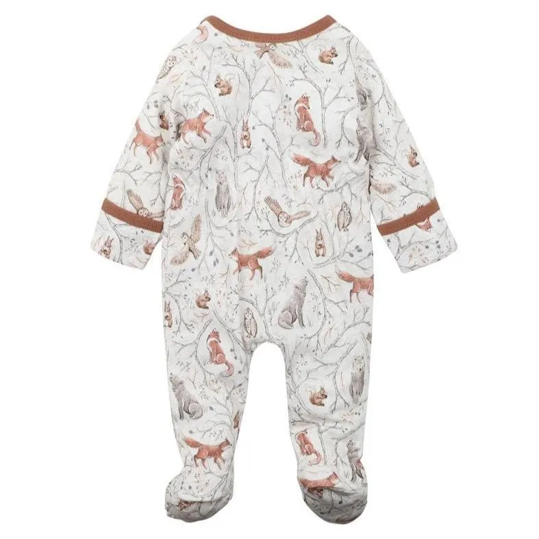 Bebe Eli Print LS Zip Onesie