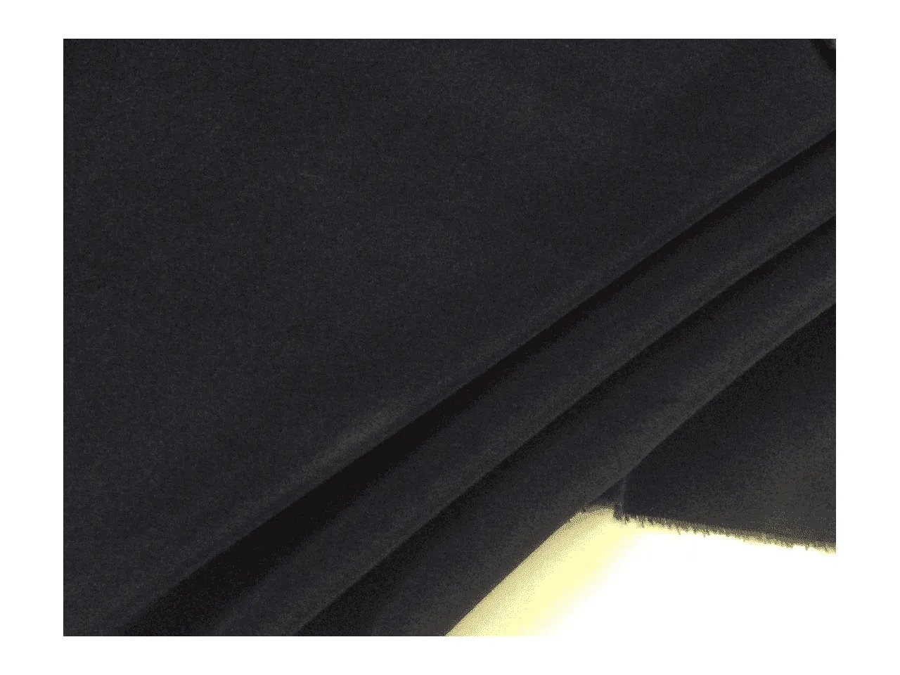 BLACK -  Cotton Velvet Fabric for Curtains & Soft Furnishing