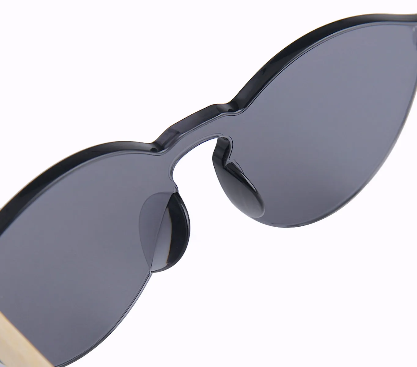 Black Rimless Infinity Lens Sunglasses