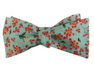 Blue Mistletoe Bow Tie