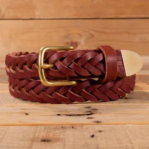 Braided Brown Casual Belt