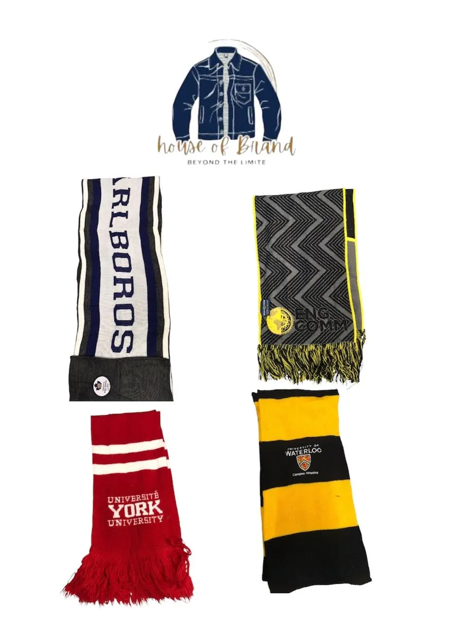 Branded football scarves