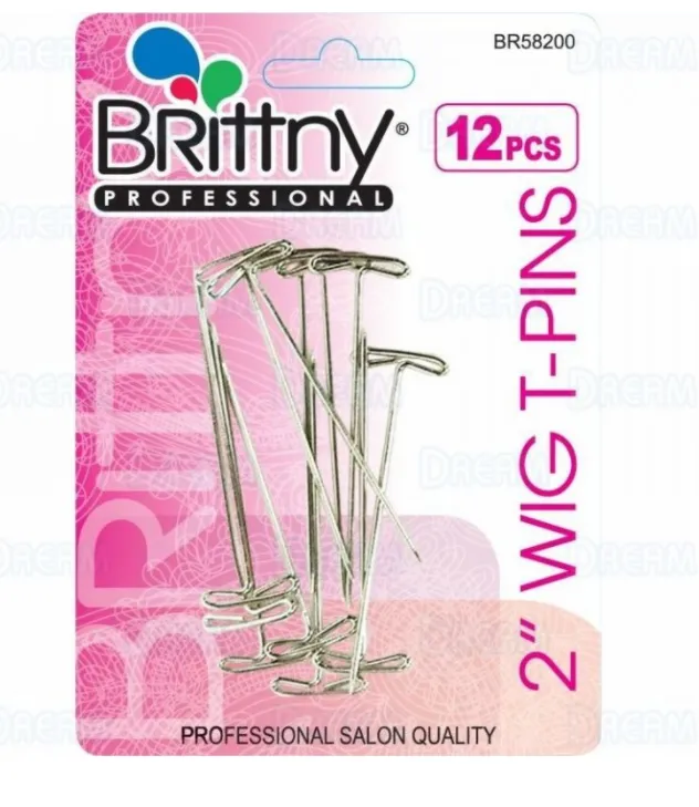 BRITTNY WIG T-PIN 2"  (12PCS)