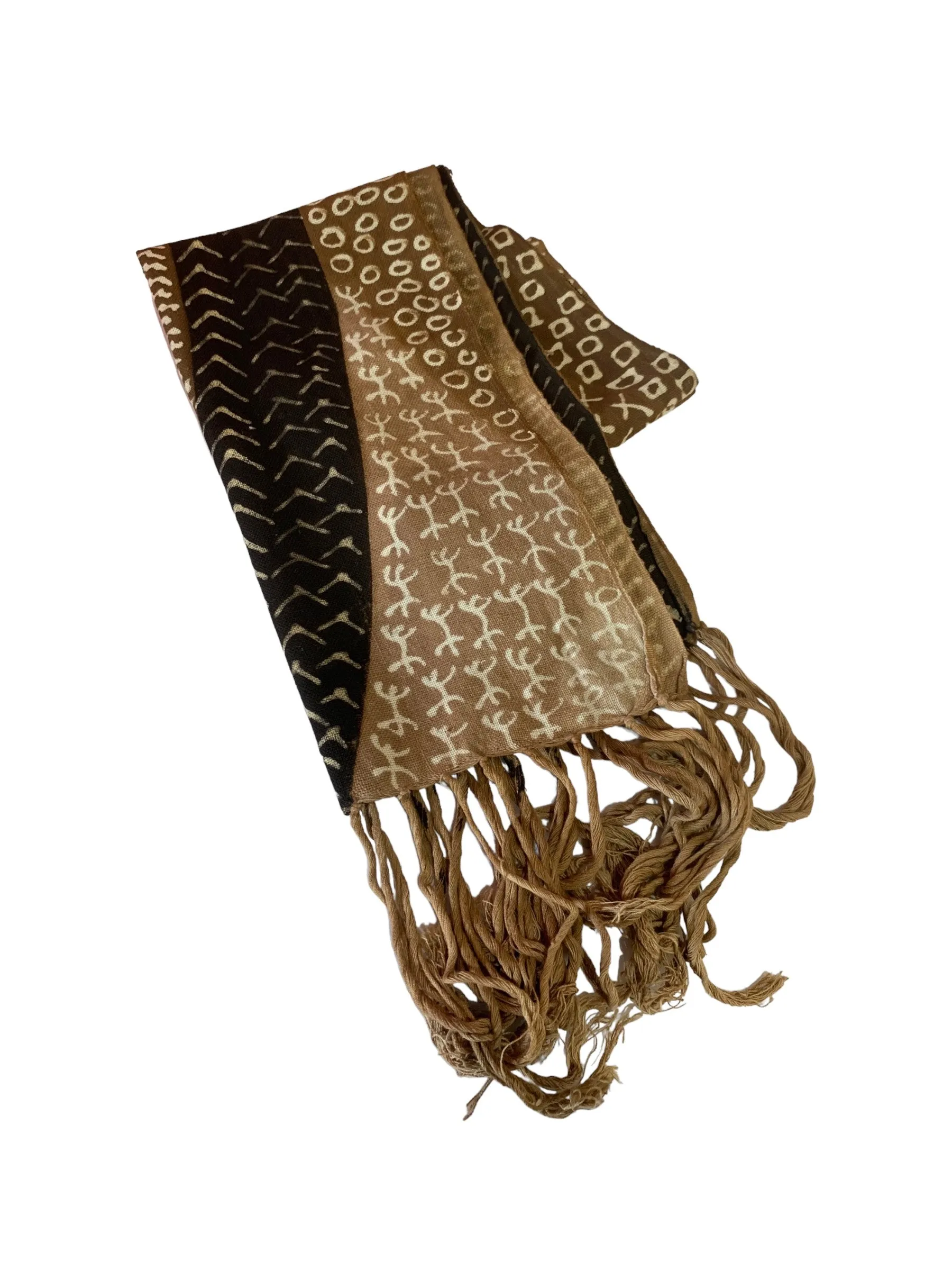 Brown MudCloth Cotton Scarves