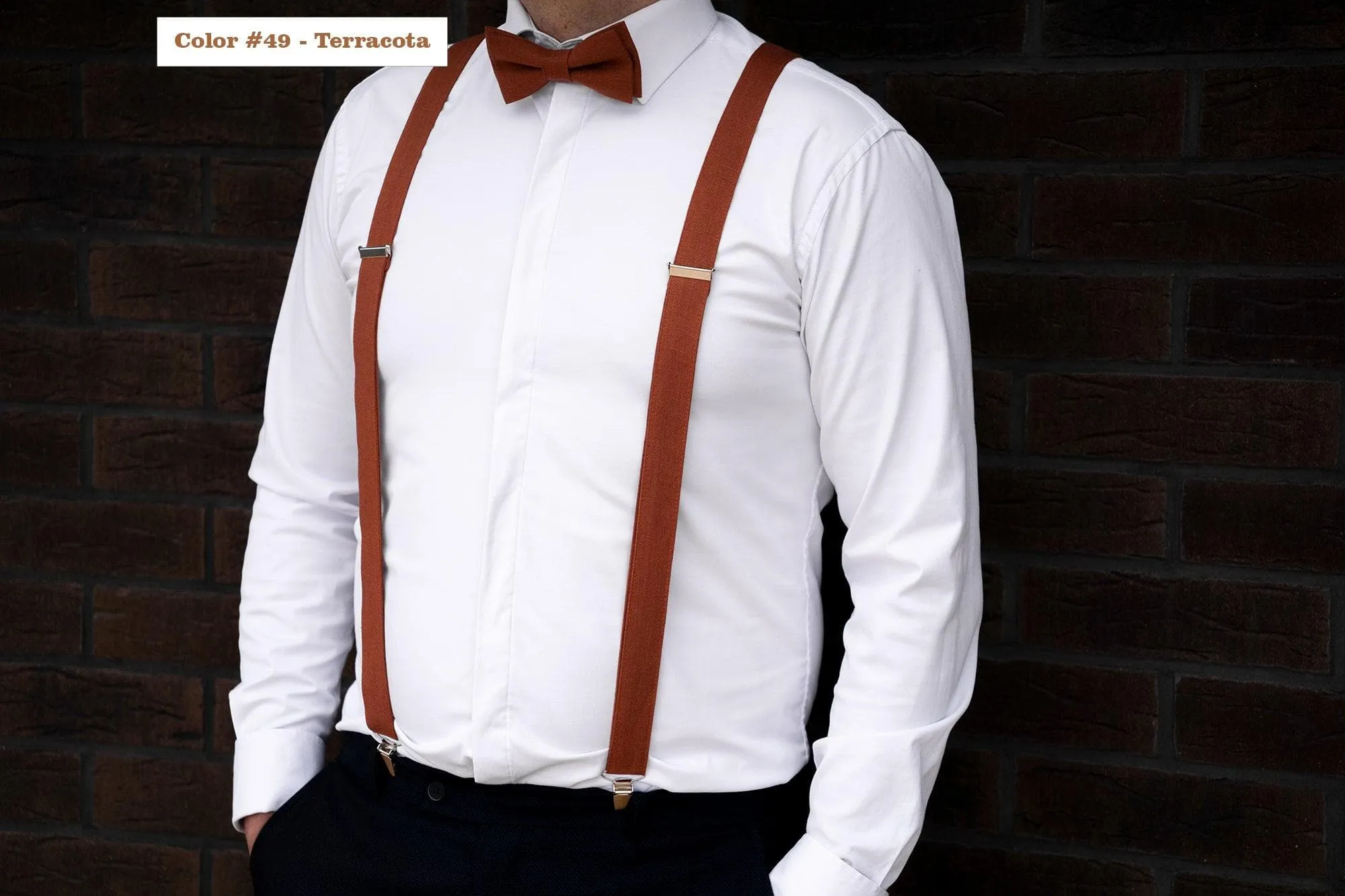 Burnt Orange bow tie | wedding ties and pocket squares