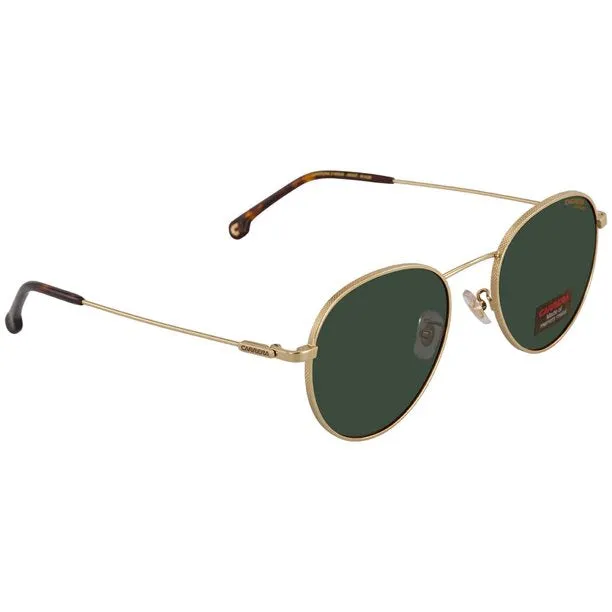 Carrera 51mm Green Round Gold Rim Unisex Sunglasses, 100% UV Protection