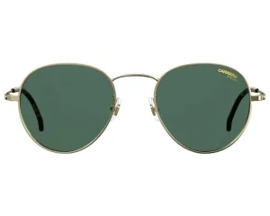 Carrera 51mm Green Round Gold Rim Unisex Sunglasses, 100% UV Protection