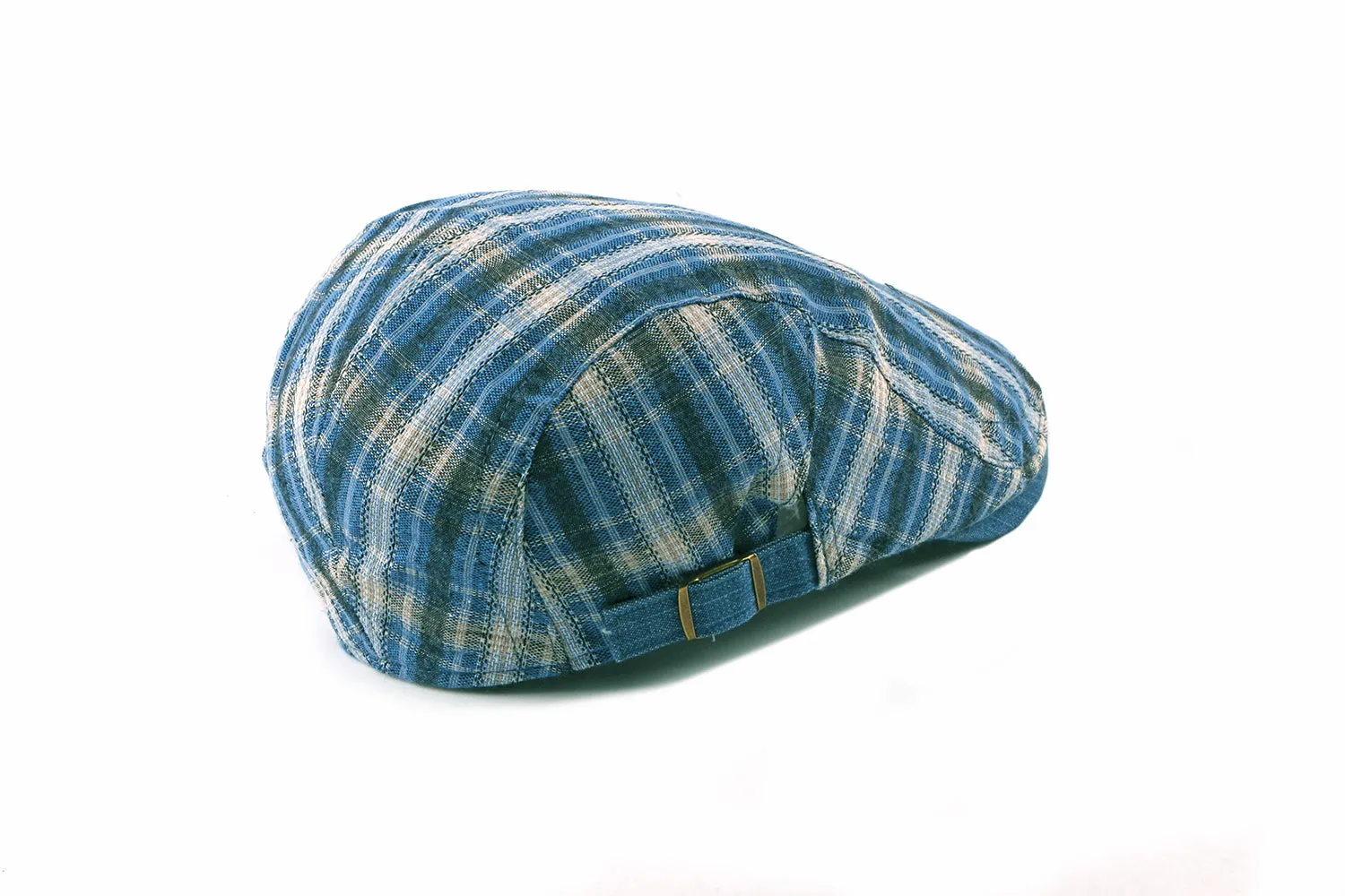 Casual Cotton Plaid Flat Adjustable Beret Flay Ivy News Boy Cap