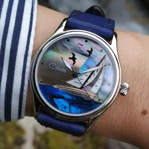 Celeste Sailboat - Mother-of-Pearl - Swiss&nbsp;Mvmt