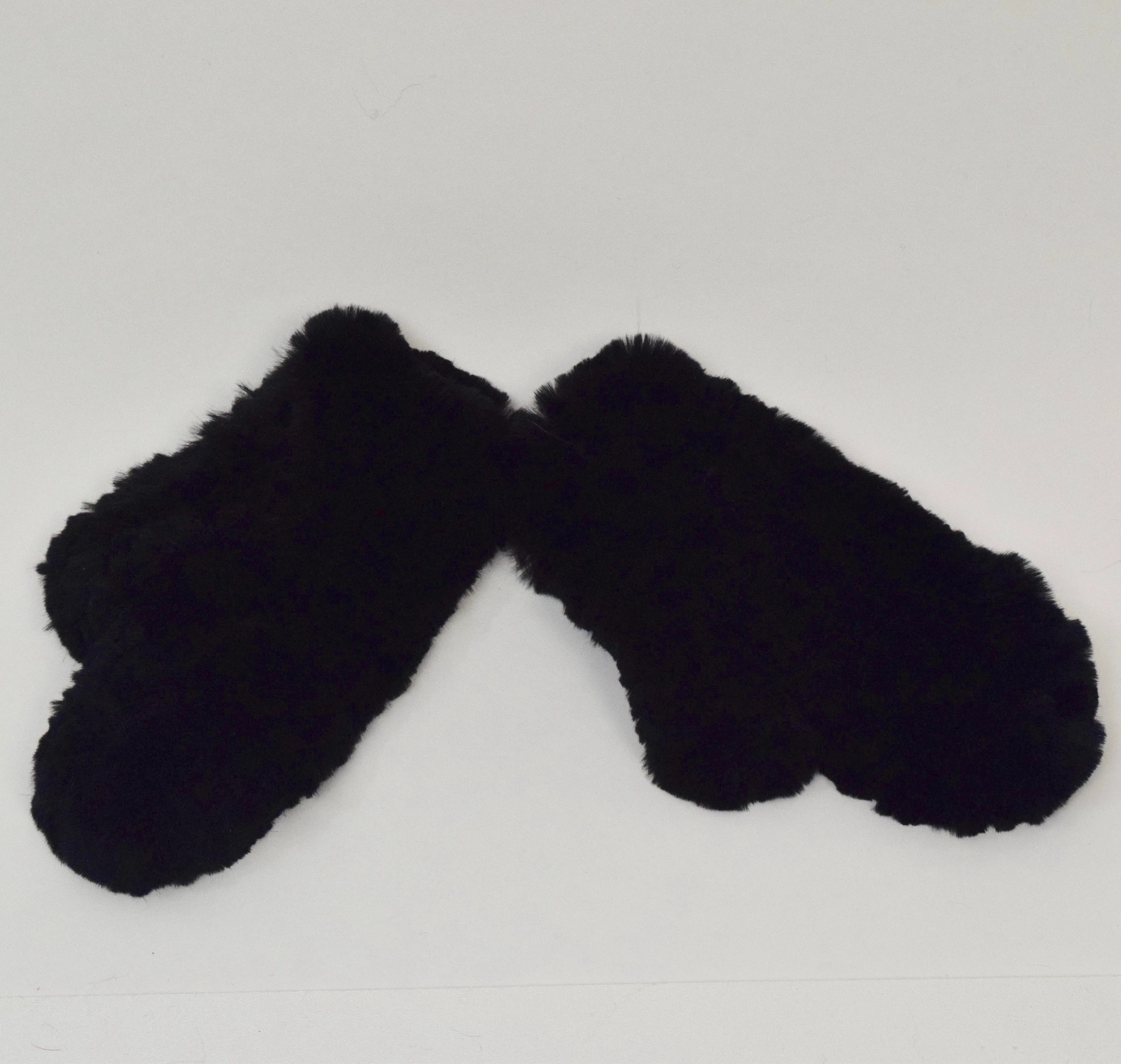 Chinchilla Rex Fur Mittens (handmade)