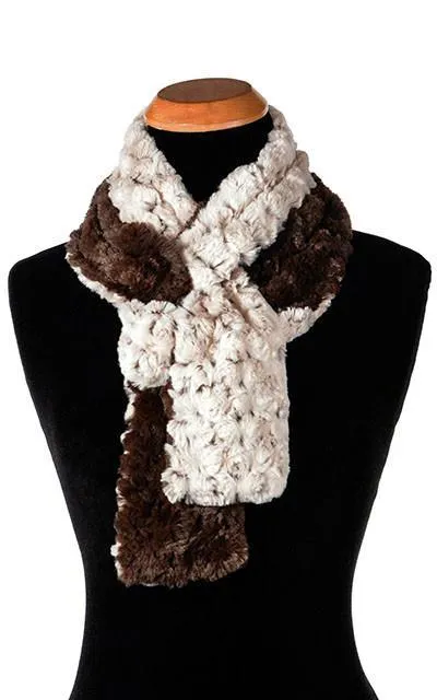 Classic Scarf - Two-Tone, Rosebud Faux Fur