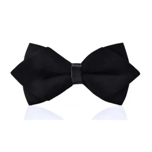 Classy Men Black Pre-Tied Diamond Bow Tie