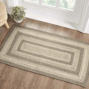 Cobblestone Rectangle Braided Rug 27x48" - with Pad