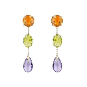 Colour Gemstone Earrings