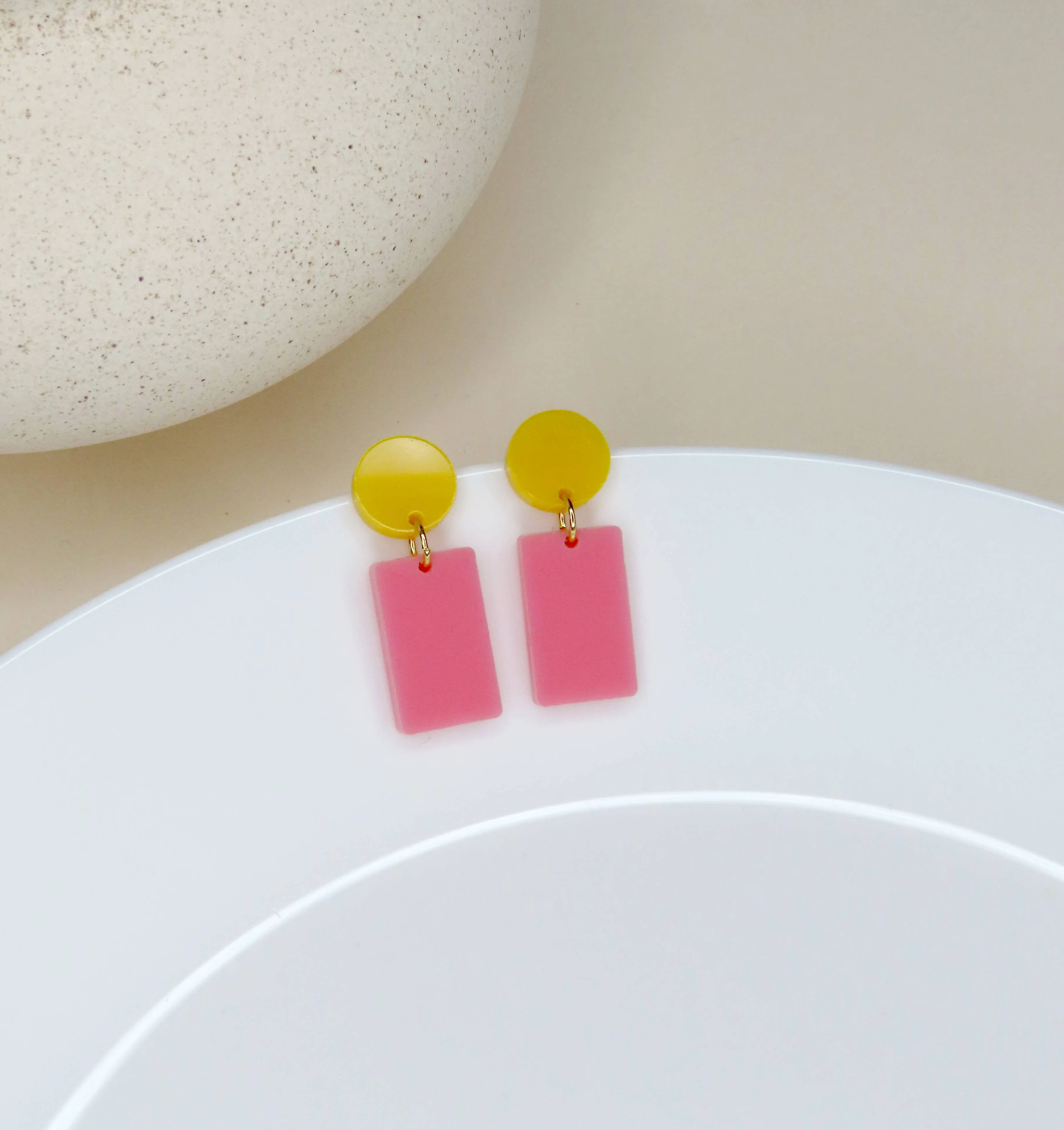 Earrings - Grapefruit Statement