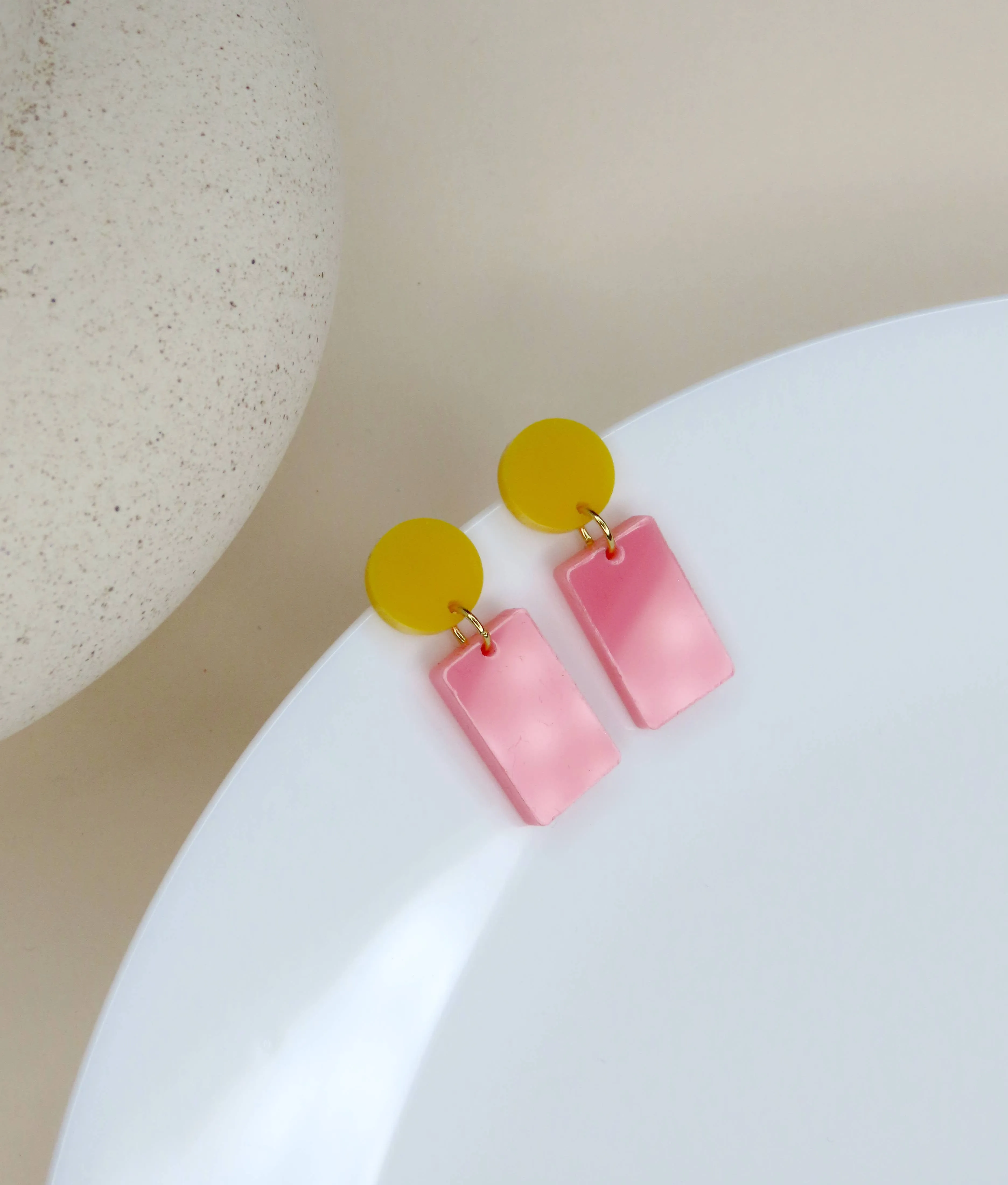 Earrings - Grapefruit Statement