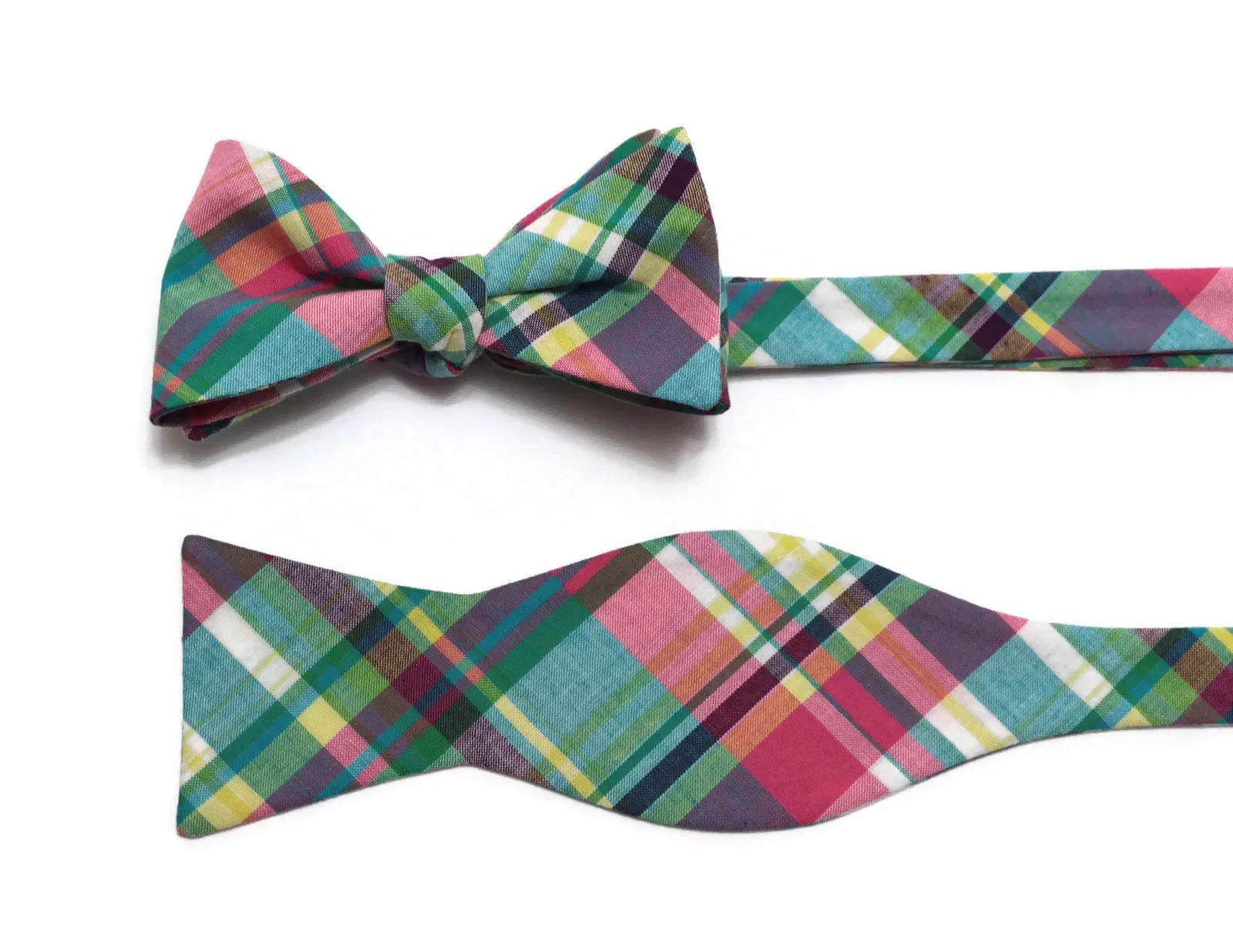 Easter Madras Plaid Bow Tie