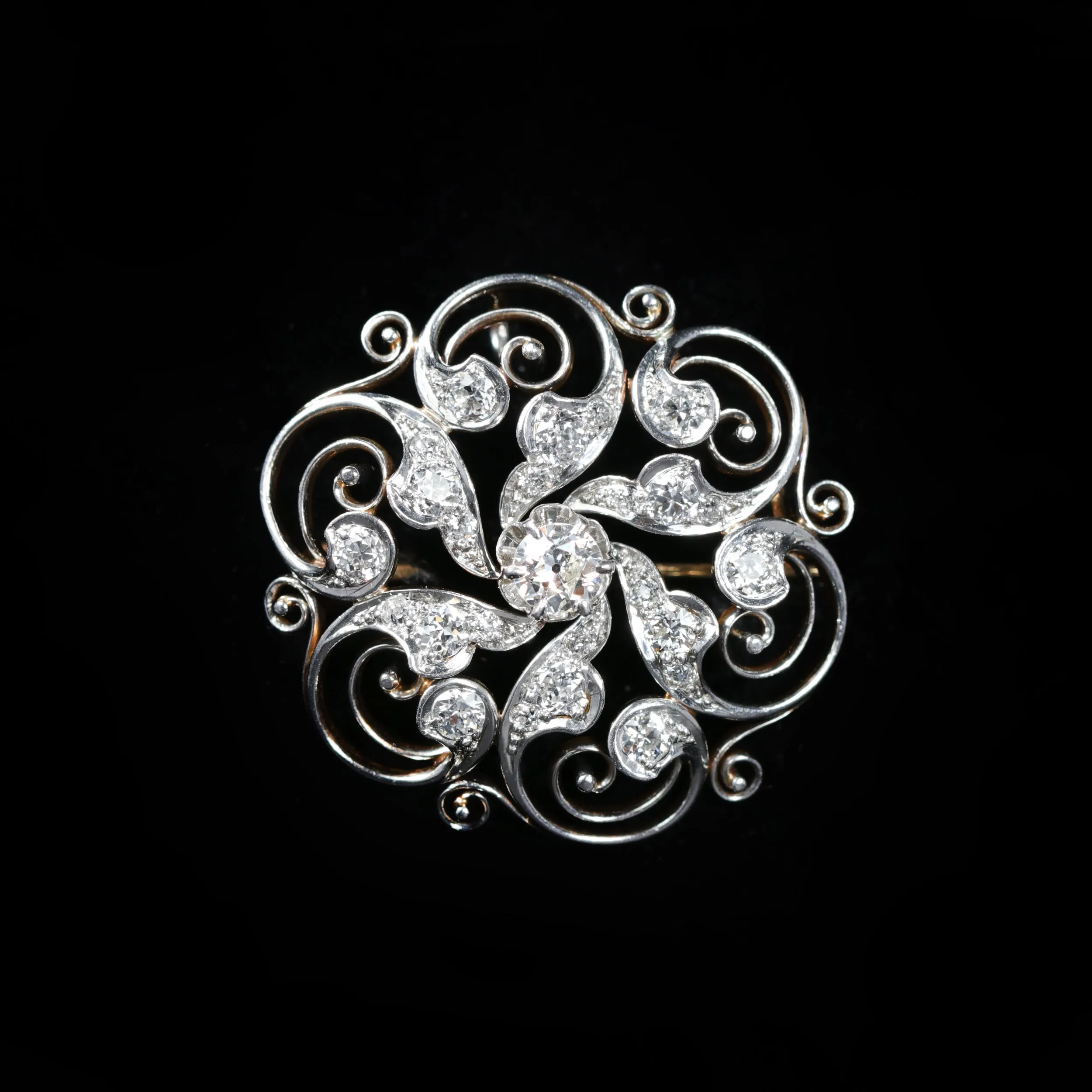 Edwardian 1.25 CTW Old European Cut Diamond Pendant/Brooch