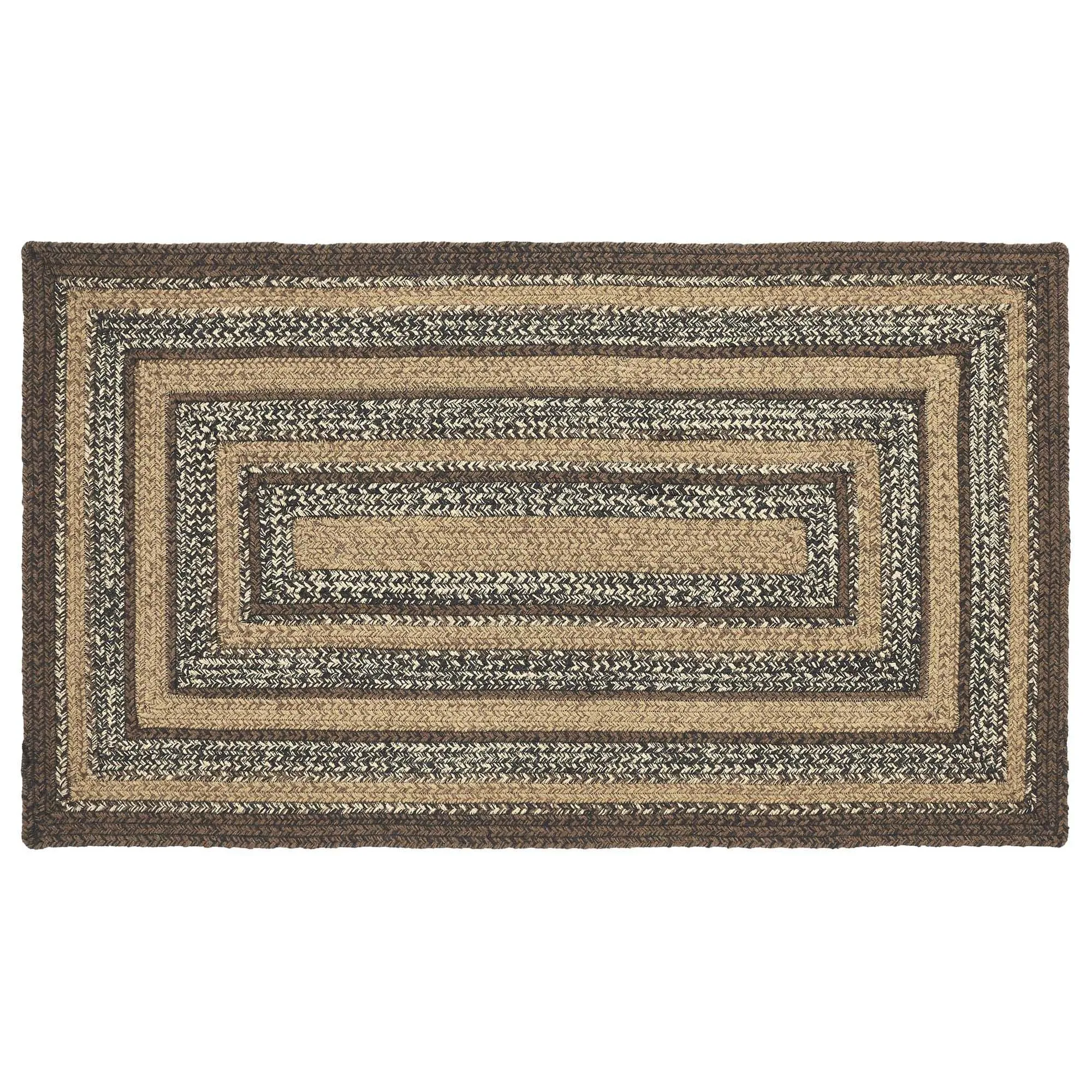 Espresso Rectangle Braided Rug 27x48" - with Pad Default