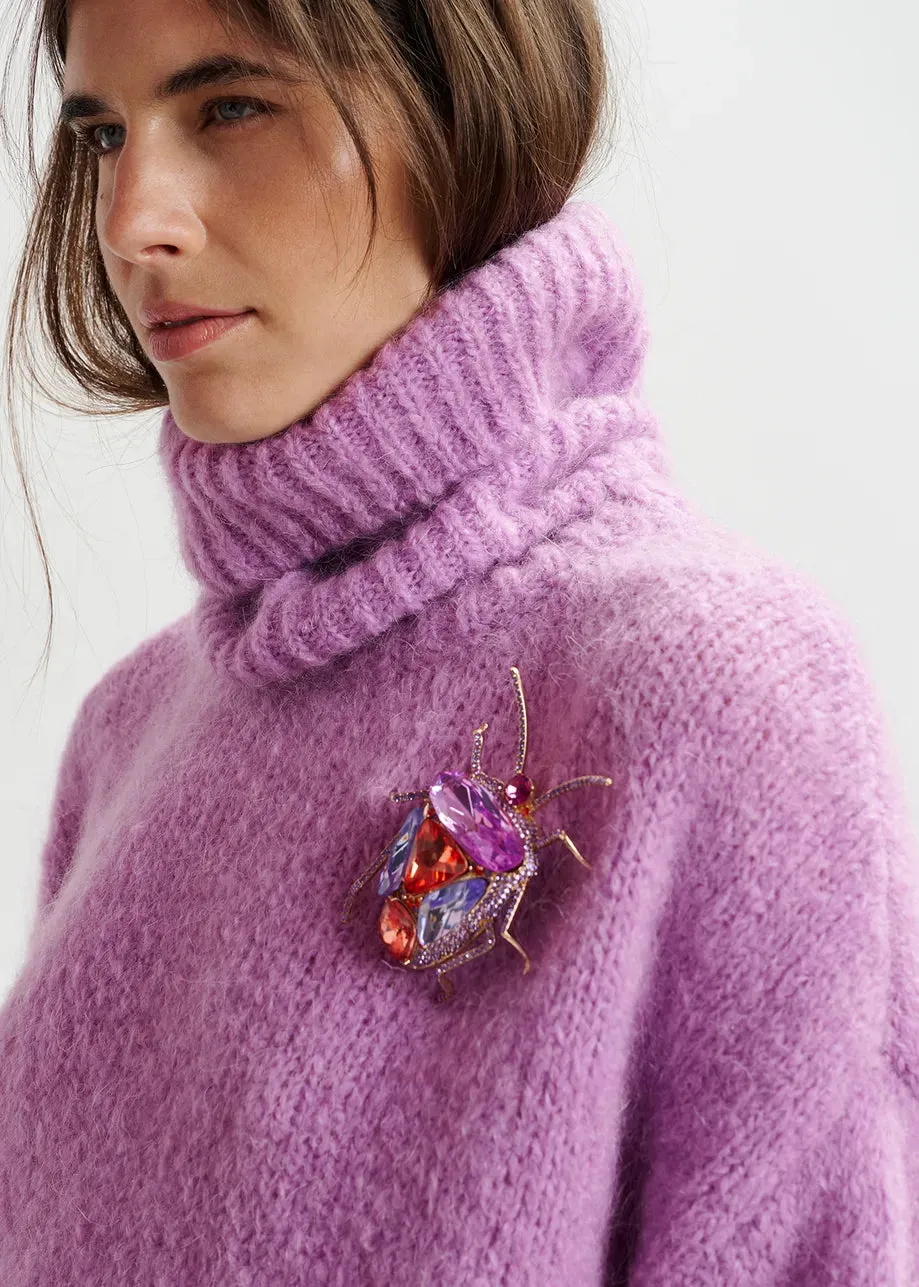 Essentiel Antwerp Ginsect Brooch in Mauve