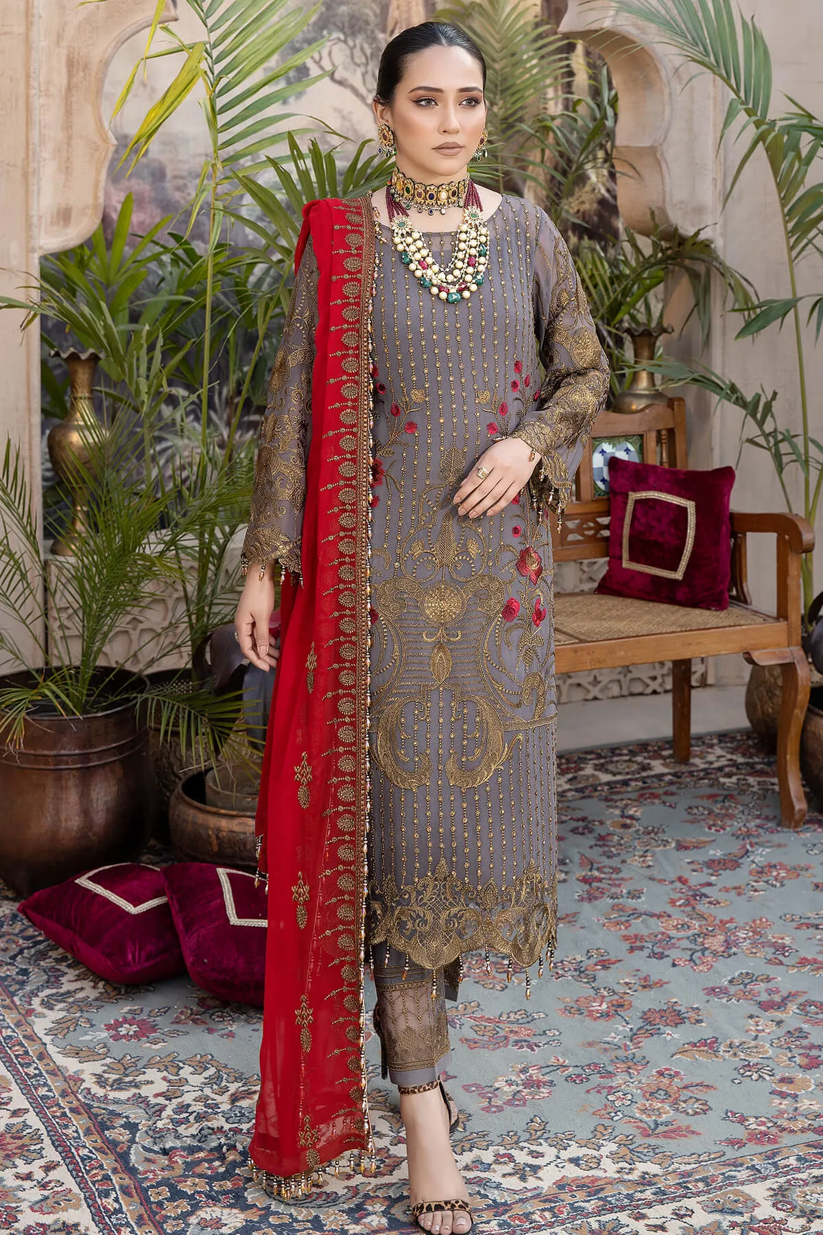 Exquise Majestic by Imrozia Unstitched 3 Piece Chiffon Collection'2023-M-27-Shanasai