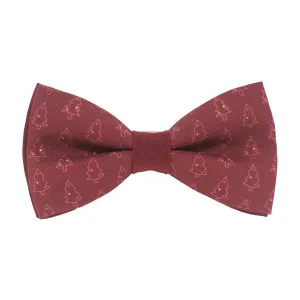 Fir-Tree Christmas Dark Red Bow Tie