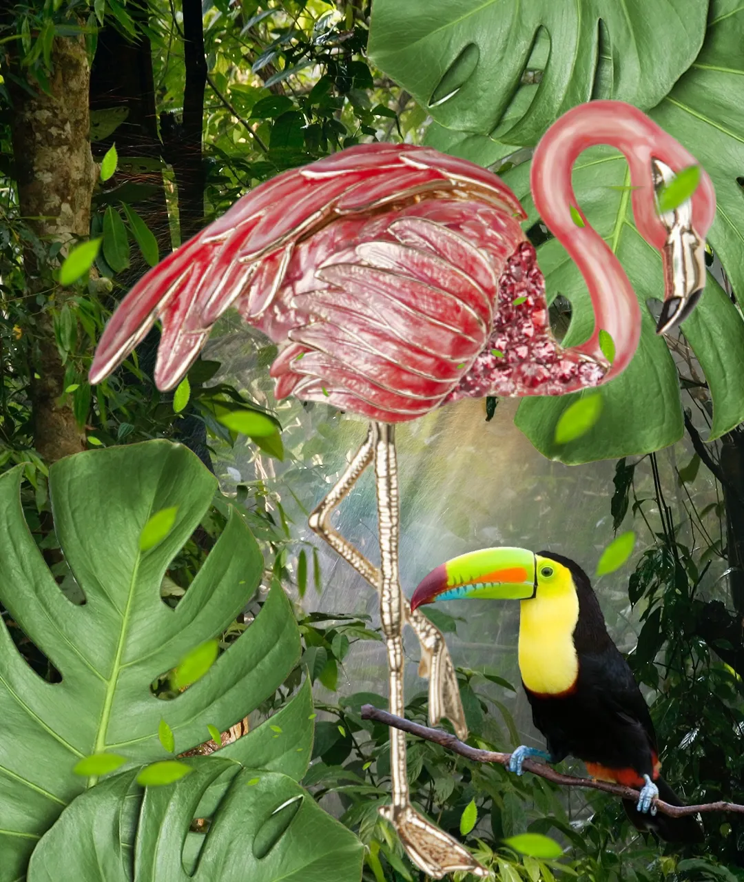 Flamingo Brooch by Bill Skinner