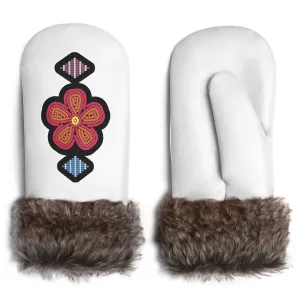 Flower Beadwork People Mittens