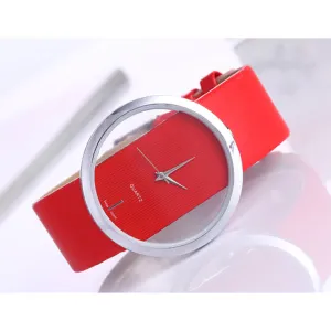 Free   Shipping Women Minimalist Ultra Thin Leather Quartz Watches