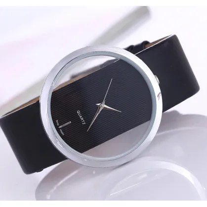 Free   Shipping Women Minimalist Ultra Thin Leather Quartz Watches