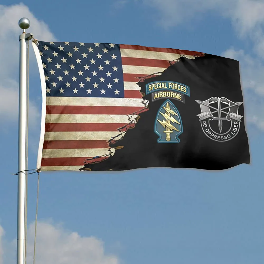 Fyon Us Army Special Forces Green Berets SSI DUI Flag Indoor and outdoor banner 224117