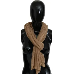 GF Ferre Elegant Men's Brown Neck Wrap Shawl Scarf