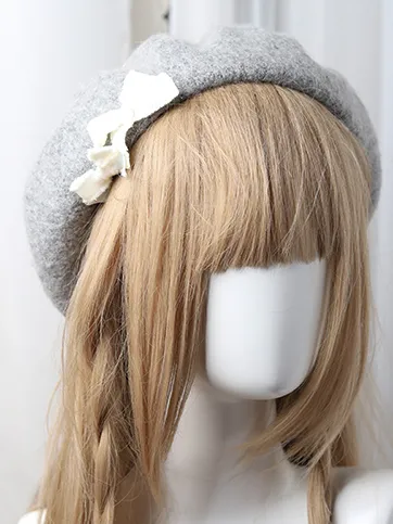 Girls Chic Parisian Style Pom Pom Beret