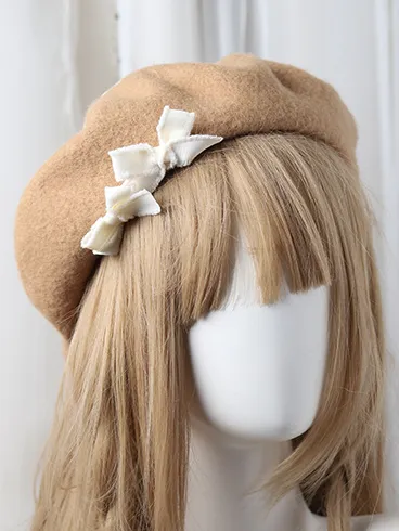 Girls Chic Parisian Style Pom Pom Beret