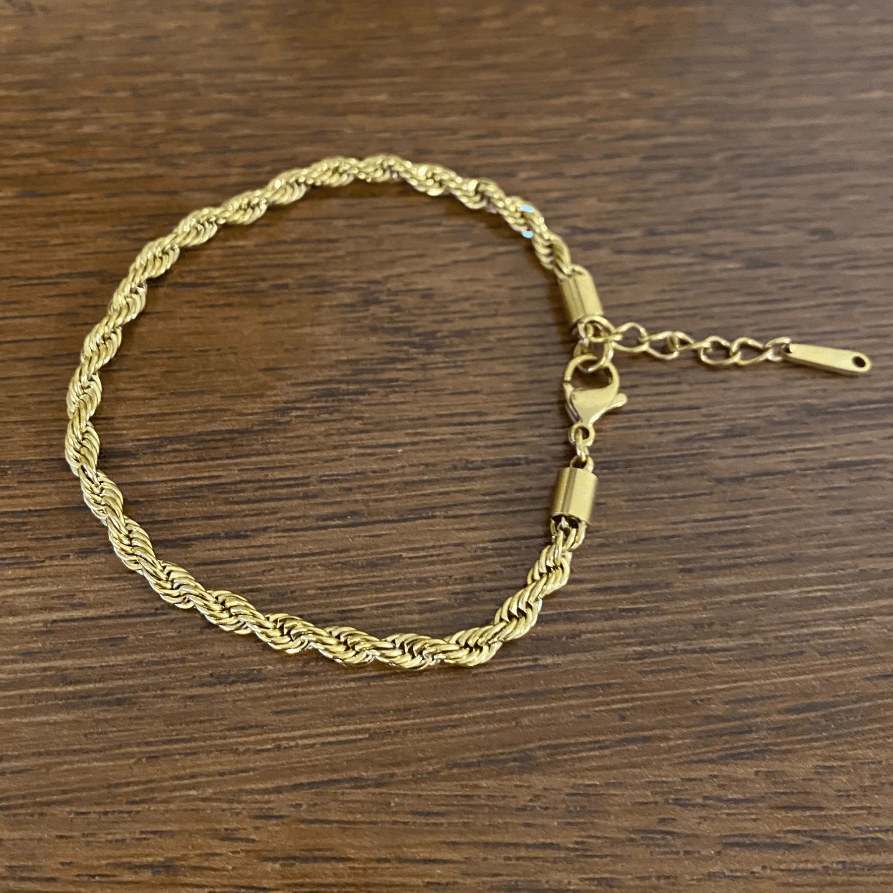 Gold Classic Braided Rope Anklet/Bracelet