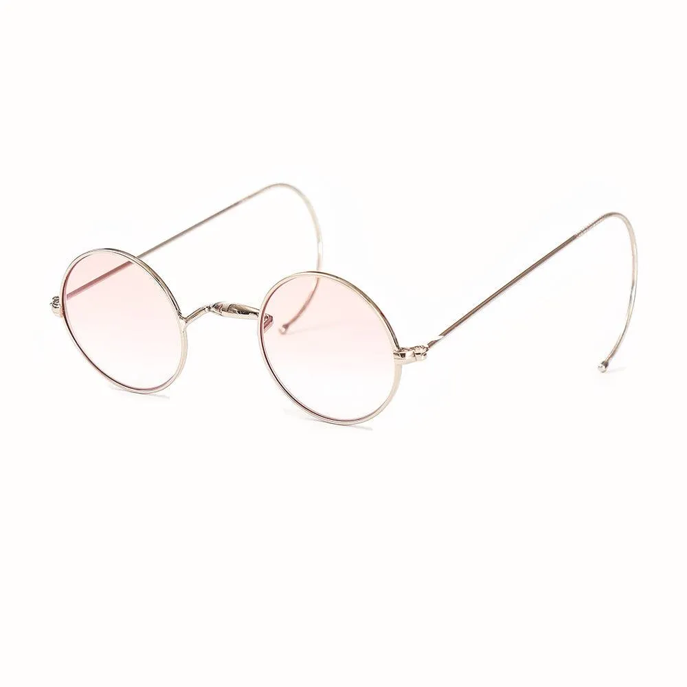 Gradient Tint Round Wire Rim Sunglasses A2139